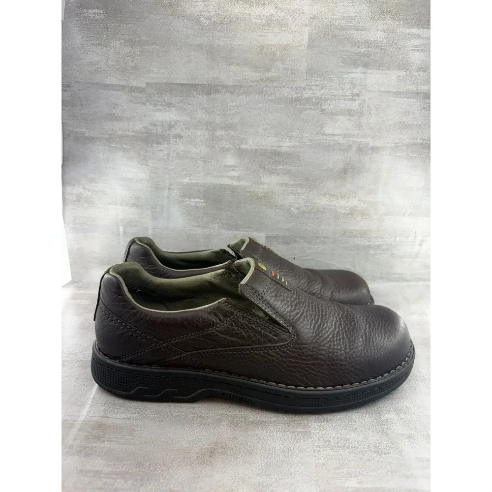 Merrell World Legend Stollen Men Brown Leather Slip On Loafers J45051 Size 11